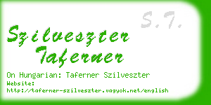 szilveszter taferner business card